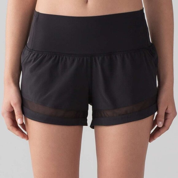 Lululemon Womens Black Pace Perfect 3" Shorts Size 6 - Picture 1 of 9